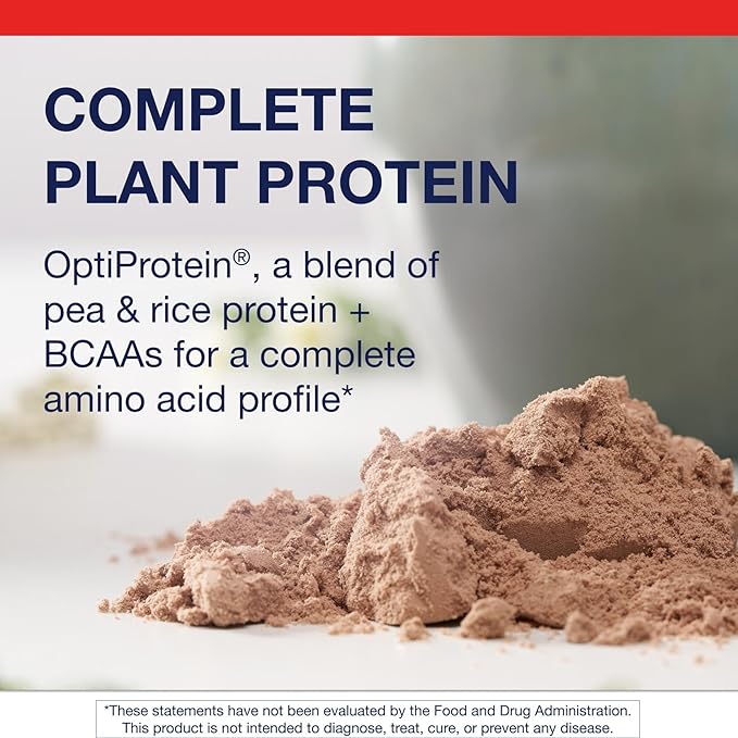 Metagenics Perfect Protein Pea & Rice - Plant-Based Protein Powder with 20g Protein & 3.5g BCAAs - Supports Muscle Growth & Recovery - Non-GMO, Gluten-Free, Dairy-Free - Chocolate - 30 Servings
