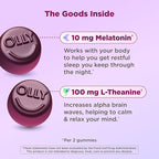 OLLY Max Strength Sleep Gummy, 10mg Melatonin, L-Theanine, Chamomile, Lemon Balm, Sugar Free, Vegetarian Sleep Aid, Strawberry - 70 Count