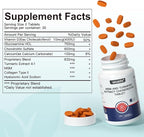Turmeric Glucosamine MSM Joint Supplement for Men & Women, Plus Vitamin D3, Collagen Type II & Hyaluronic Acid, Supports Joint Comfort, Flexibility & Mobility, 60 Tablets (30-Day Supply)