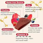 Well&Whole Grass Fed Beef Liver Gummies, Dessicated Beef Liver Supplement for Energy, Immunity, and Full Wellness - Non GMO, Gluten Free, for Adults and Kids, 120 Counts