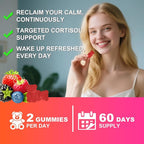 Cortisol Supplements for Women & Men, 13 in 1 Cortisol Detox, Cortisol Manager Reducer with Ashwagandha, Magnesium, L-Theanine, Cortisol Balance Gummies-Hormone Balance, Focus, Calm, zzZ, 120 Cts