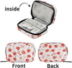 Strawberry Cute Weekly Medicine Pill Organizer Travel Pill Case Box Holder Container Small for Vitamin Supplement