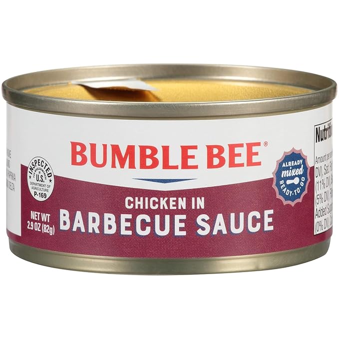 Bumble Bee Snack on the Run BBQ Chicken Salad with Crackers Kit, 3.5 oz - Ready to Eat, Spoon Included - Shelf Stable & Convenient Protein Snack (Pack of 5)