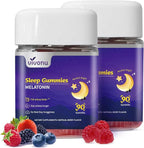 Melatonin Gummies 10mg, 9-in-1 Natural Herbal Sleep Aids for Adults, Sleep Gummies with Magnesium Glycinate, Valerian Root, L-Theanine and Vitamin B6, etc, 45 Days Supply, Non GMO, Berry Flavored