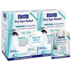 Dr. Fischer Tea Tree Eyelid Wipes for Dry Eyes - Gentle Eye Wipes for Everyday Eye Conditions and Hypoallergenic Makeup Remover (60 Wipes)