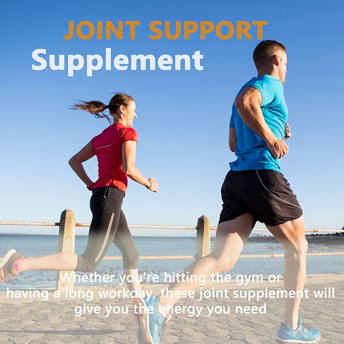 Joint Health Supplement with Glucosamine, MSM, Turmeric & Boswellia, Relief Support for Back, Knees, Hands | Women & Men - 120 Capsules