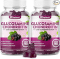 GGlucosamine Chondroitin Gummies Sugar Free, Extra Strength 1500mg Glucosamine with Chondroitin MSM & Turmeric, Joint Support Supplement for Men & Women Joint Health (120 Count (Pack of 2))