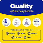 Enzymedica, VeggieGest, Digestive Enzymes, Supports Occasional Gas & Bloating Relief from High Fiber Meals, for Vegan & Vegetarian Diets, Enzyme Blend for Digestive Health, 90 Count