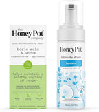 The Honey Pot Company - Suppositories & Sensitive Feminine Wash Bundle - Maintains & Balances Healthy Vaginal pH - Herbal Infused Natural Hygiene Wash for Sensitive Skin Types - Gynecologist Approved