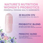 Probiotics for Women - 50 Billion CFU Per Serving - 16 Feminine Health Vag Strains - Prebiotic for Vaginal PH Balance, Urinary UT Health, Women's Probiotic - Shelf Stable - USA Bottled - 120 Capsules