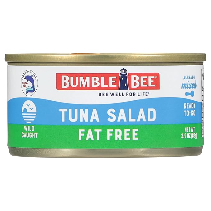 Bumble Bee Snack On The Run Fat-Free Tuna Salad with Crackers Kit - Ready to Eat Protein Snack Pack - 8g Protein per Box - Wild Caught MSC Certified Tuna - 3.5 oz (Pack of 3)