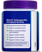 Natrol Ashwagandha Complete Gummy, 3-in-1 Daily Stress Support, Supports Better Mood, Reduces Occasional Stress and Fatigue, 30 Gummies, Up to a 15 Day Supply