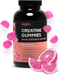 LEGION Creatine Monohydrate Gummies - Clean Creatine Chewables for Muscle Gain, Improving Endurance & Post Workout Recovery - Creatine Supplement for Maximum Absorption (Pink Lemonade)