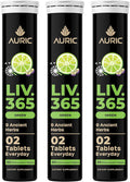 Auric Liv365 Liver Detox Supplement 60 Tablets | Lemon Flavour Advanced Herbal Formula for Liver Health, Detox & Cleansing