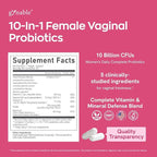 Gynable Vaginal Probiotics for Women,Female Probiotic for pH Balance with Lactobacillus 10 Billion CFU Probiotics Blend,Selenium-Vitamin D3,Promote Healthy Vaginal Odor & Vaginal Flora,90 Count