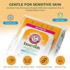 Arm and Hammer Face and Body Wipes for Adults - Deodorant Towelettes 30 Sheets for Women - Shower Wipes for Traveling, Camping, Gym, and Bathing - Alcohol-Free Face Sheets (Simply Fresh)