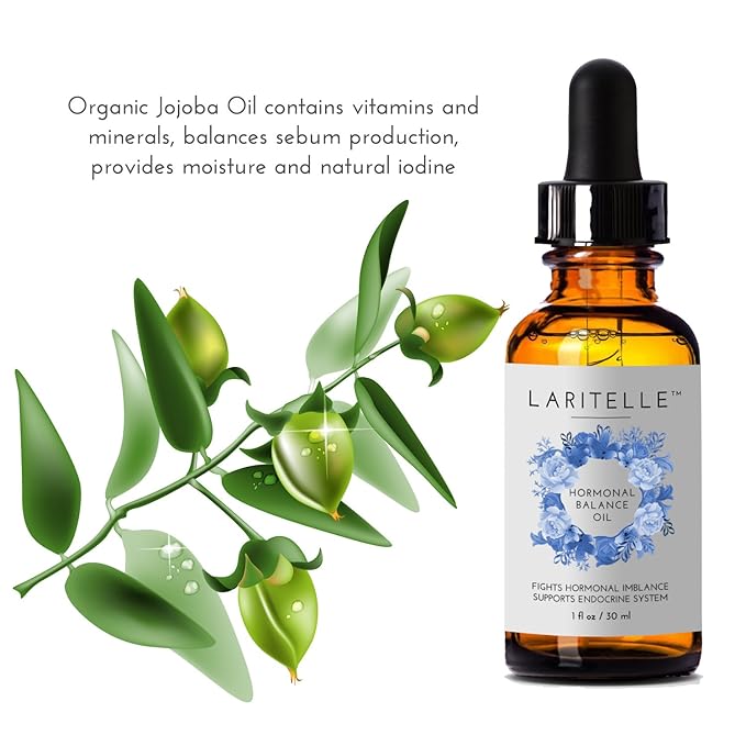 Laritelle Organic Hormonal Balance & Thyroid Support Treatment 1 oz | Fights Hormonal Imbalance, Supports Endocrine System| Normalizes Hormonal Imbalances of The Thyroid | Rejuvenating, Age Defying