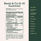 Nature’s Bounty Beets & Co Q-10 Gummies for Heart Health, Coenzyme Q10, Beet Root Extract, Supports Healthy Circulation and Heart Function, Cellular Energy Production, Raspberry Flavor, 60 Gummies