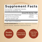 NatureBell CoQ10 200mg with PQQ, 240 Veggie Capsules | Stable High Absorption Form – Antioxidant Support for Heart, & Energy Health – Extra Strength Coenzyme Q10 Supplement