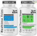 Youth & Tonic Weight Loss Support Night & Day Pills - Bedtime Trim & Cortithermo Shape - Nighttime Recovery + Daytime Energy & Metabolism Support – 60 Capsules for Women & Men
