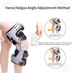 Unloader Hinged Knee Brace for Arthritis Pain and Support, Joint Pain | One Size Knee Brace with side stabilizers for Man Woman,Adjustable knee hinged brace (Grey, Right)