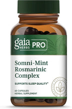Gaia Herbs Pro Somni-Mint Rosmarinic Complex - Sleep Health & Relaxation Support Supplement* - Restful Sleep Support* with Spearmint, Green Tea & Lemon Balm - 60 Capsules (30 Servings)