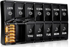 mossime Extra Large Weekly Pill Organizer 2 Times a Day, 7 Day AM PM Pill Box with XL Capacity Compartments, Jumbo Vitamins Holder Case and Medicine Organizer for Supplements and Daily Medication