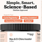 Myo-Inositol & D-Chiro Inositol Supplement Powder for Women | Hormonal Balance & Healthy Ovarian Function Support | Vitamin B8 | Great Alternative to Capsules | 40:1 Ratio | 30 Servings