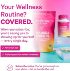 Pink Stork Organic Peppermint Sweets for Morning Sickness and Motion Sickness Support, Added Vitamin B6, 1st Trimester Pregnancy Must Haves - 30 Wrapped Peppermint Candies
