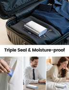 Vaydeer Metal Pill Organizer 3 Times a Day, Weekly Pill Box with Built-in Desiccant Compartment, Airtight 7 Day Travel Pill Case for Medication, Vitamins & Supplements (Rose Gold)