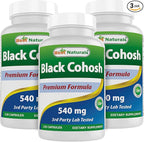Best Naturals Black Cohosh 540 Mg 120 Capsules (120 Count (Pack of 3))