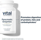 Vital Nutrients Pancreatic Enzymes 1000mg (Full Strength) - Pancreatin Digestion Supplement with Protease, Amylase & Lipase - Digestive Enzymes - Gluten, Dairy, and Soy Free - 90 Capsules