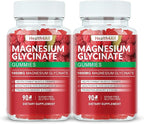 Magnesium Glycinate Gummies 1000mg, High Absorption Sugar Free Magnesium Potassium Supplement for Relaxation, Stress Relief, and Sleep Support for Adults & Kids - 180 Raspberry Gummies