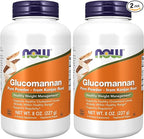 NOW Foods Supplements,Glucomannan (Amorphophallus konjac) Pure Powder,Supports Regularity*,Healthy Weight Management*,8 Ounce,(Pack of 2)