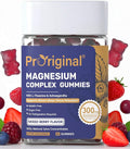 Magnesium Gummies for Stress & Sleep - 300mg Magnesium Complex with Glycinate, Citrate, Malate & Taurate - Supports Relaxation, Muscle & Heart Health - Vegan, Sugar-Free, Non-GMO - 60 Gummies