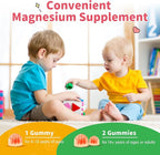 Magnesium Gummies for Kids - Magnesium Glycinate Gummies with L-Theanine, Vitamin B6, D3 for Kids & Adults Sleep, Calm, Relaxation, Brain, Bones, Muscle Relief, Sugar Free Banana & Strawberry 120ct