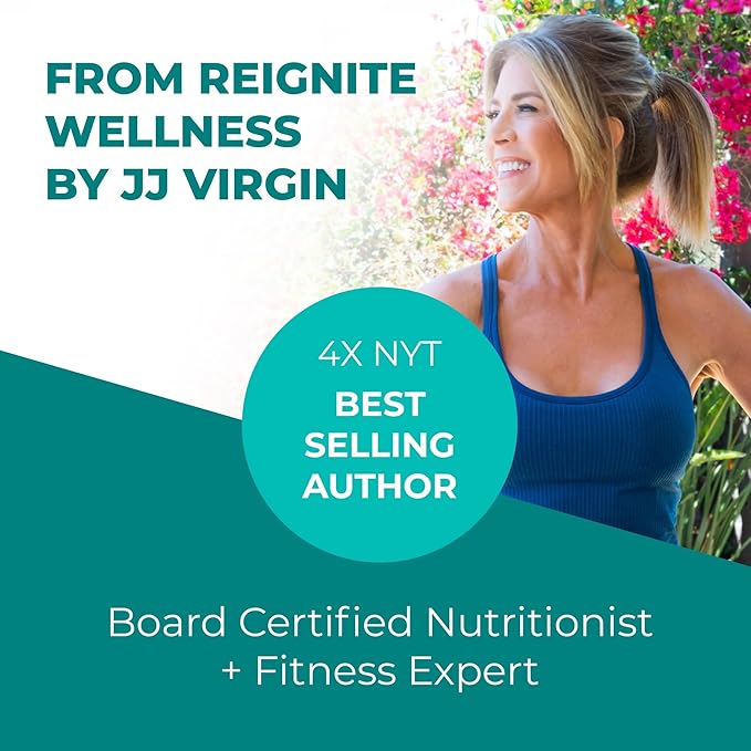 Reignite Wellness by JJ Virgin | Vanilla Paleo-Inspired All-in-One Shake | Gluten Free + Dairy Free Protein Powder | Contains 20G of Beef Protein with Vitamins, Minerals, Amino Acids | 30 Servings