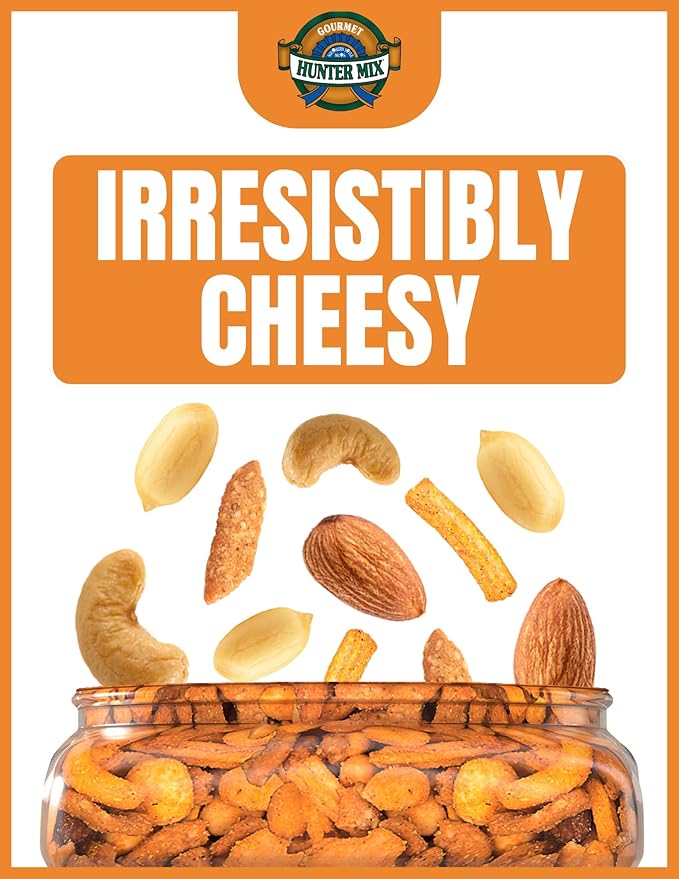 Southern Style Nuts Cheesy Cheddar Hunter Bulk Trail Mix,20 oz,Roasted Peanuts,Sesame Sticks,Corn Sticks,Almonds & Cashews,Mixed Nuts,Snacks for Adults & Kids,(Pack of 2)
