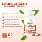 ZEN LIFE HERB Muscle REx - Joint, Muscle & Nerve Support - Relax Aches & Chronic Discomfort Plant-Based Supplement (60 Capsules)