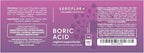 Seroflora Boric Acid Vaginal Suppositories for Women + 1 Suppository Applicator - Helps Support Vaginal Odor pH Balance, Yeast Infection and Bacterial Vaginosis