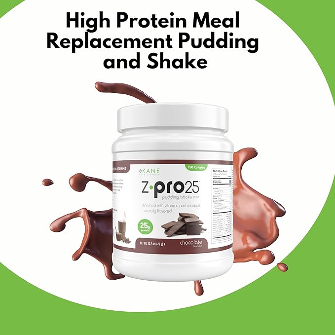 Z-Pro25 Protein Powder, 23.7 oz, 16 Servings – 25g Casein & Whey Blend – Low-Carb, High-Protein Meal Replacement Shake – Muscle Recovery & Weight Management - 21 Vitamins & Minerals – Chocolate
