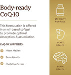 Solgar Megasorb CoQ-10 100 mg, 90 Softgels - Supports Healthy Aging - Coenzyme Q10 Supplement - Enhanced Absorption - Non-GMO, Gluten Free, Dairy Free - 90 Servings