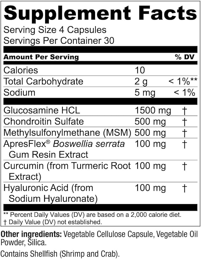 MoveWell by LiveConscious Glucosamine Chondroitin with MSM, Hyaluronic Acid, and More | Joint Health Supplement (2-Pack)