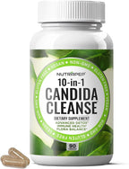 Candida Cleanse Detox Supplement - Women Men Natural Yeast Overgrowth Support with Caprylic Acid Probiotics Complex for Candi Balance Immune Intestinal Flora & Gut Health - Vegan Gluten Free