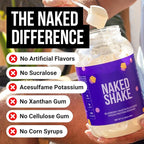 Naked Shake - Blueberry Muffin Protein Powder - Flavored Plant Based Protein from US & Canadian Farms with MCT Oil, NSF Certified, Gluten-Free, Soy-Free, No GMOs or Artificial Sweeteners - 30 Servings