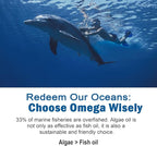 Vegan Omega 3 Gummies 1280mg + Vitamin D3 K2 (MK7), Omega 3 Fish Oil Alternative for Adults, w/Algae EPA 600mg & DHA 400mg, MCT Oil - No Fish Taste - for Brain, Eye, Immune Health, Sugar Free, 2 Pack