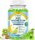 Center-Filled Magnesium Gummies for Kids 300MG - Magnesium Glycinate Gummies with L-theanine, Omega-3, Vitamin B6, D for Kids & Adults, Supplement for Sleep, Calm & Muscle Relaxation - Apple & Kiwi