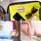 Metal Travel Pill Organizer, Portable Waterproof Daily Pill Box AM PM, Large Aluminum Pill Case Container 2 Times a Day Vitamin Organizer, Daily Medicine Organizer for Vitamin, Fish Oil, Supplement