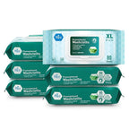 MED PRIDE Extra Soft XL Premoistened Disposable Adult Washcloths 8” X 12” Bath Wipes for Sensitive Skin with Aloe Vera, Case of 480 (80ct, Pack of 6)