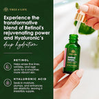 Tree of Life Beauty Retinol Serum, Skin Smoothing Face Oil for Dark and Age Spots and Fine Lines, Facial Serums for Dry and Sensitive Skin Care with Hyaluronic Acid for Soft Smooth Skin, 2 Fl Oz